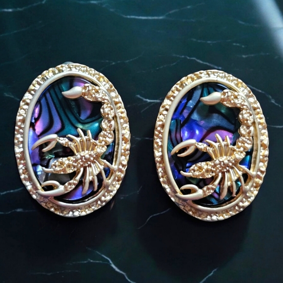 Jewelry - Scorpion Abalone Earrings